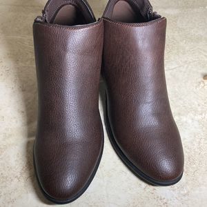 Ladies brown textured booties in size 8 by Charlotte Russe